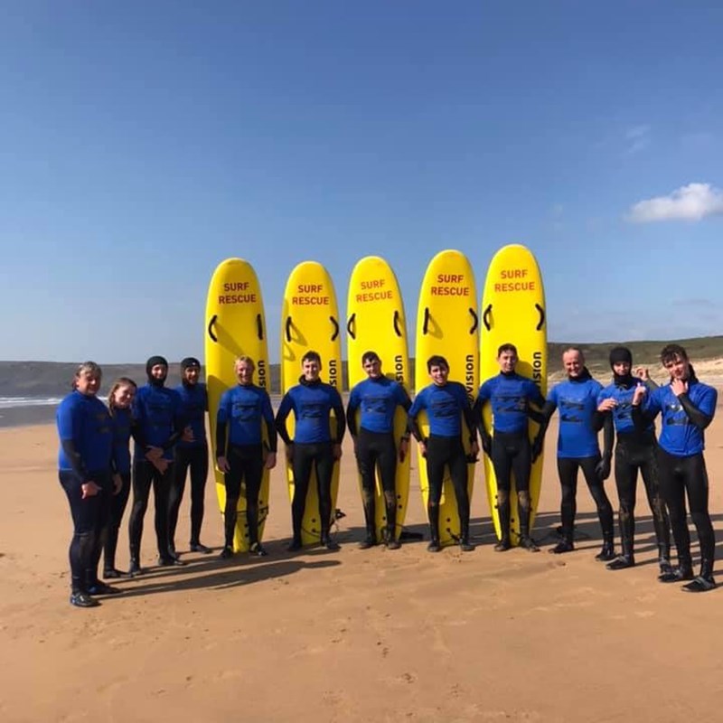 SLSGB beach lifeguard training pod and equipment