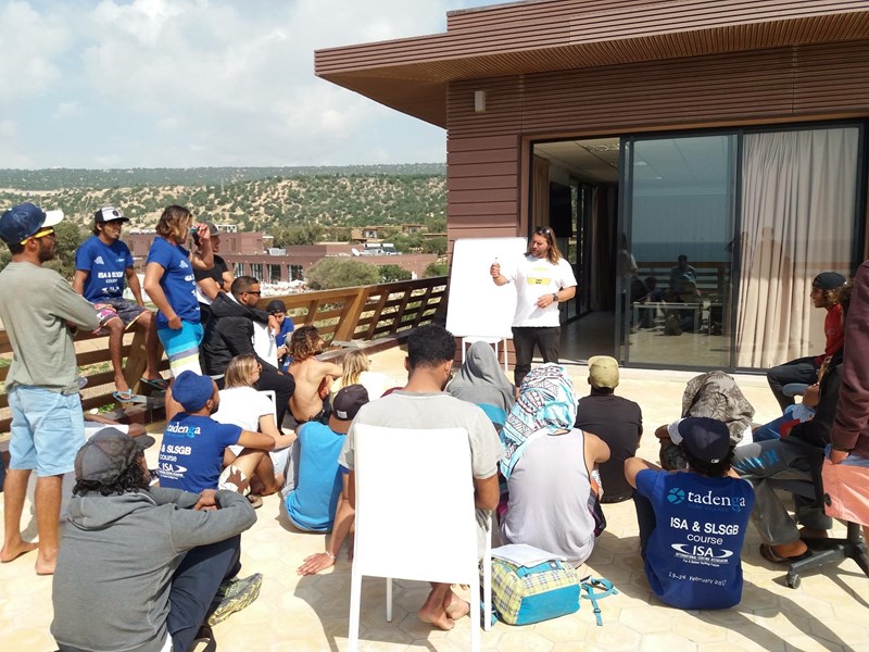 Instructor training session for surf and paddle boarding courses